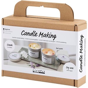 Creotime Mini Hobbyset Kaarsgieten Sojakaars met Kristallen