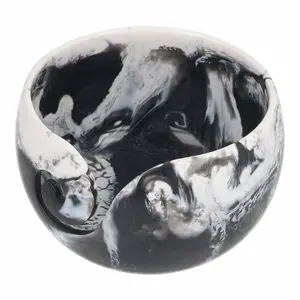 Scheepjeswol Scheepjes Yarn bowl gemarmerd zwart-wit 15 x 8 cm