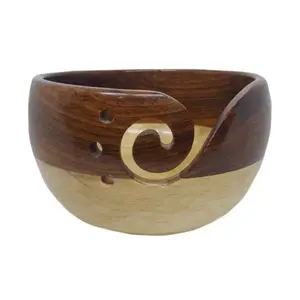 Scheepjeswol Scheepjes Yarn bowl rozenhout en dennenhout 14 x 8 cm