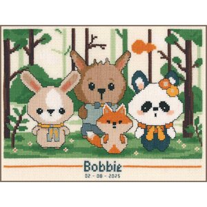 Vervaco Vervaco Borduurpakket Geboorte Panda and friends  PN-0213996