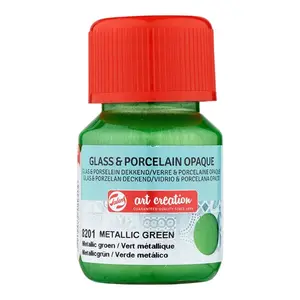 Art Creation Art Creation Glas & Porselein Dekkend 30 ml Metallic Green 8201