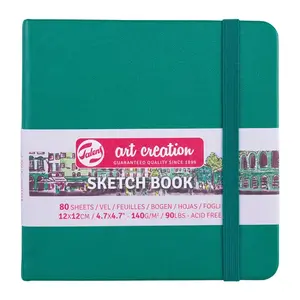 Art Creation Art Creation Schetsboek Woudgroen 12 x 12 cm 140 gram 80 vel