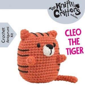The Knitty Critters Haakpakket Knitty Critters Pouch Pals Cleo The Tiger