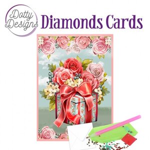 Dotty Designs   Diamond Painting Kaart Roses and Gift