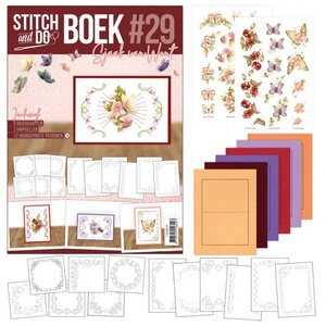 Hobbydots Stitch and Do Boek A6 29 Butterflies