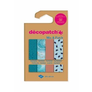 Décopatch Décopatch Decoupagepapier Blauw van jou 4 vel