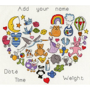 Bothy Threads Bothy Threads borduurpakket Baby Heart XJA7