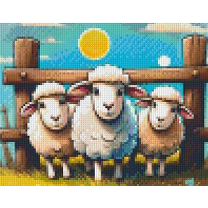 PixelHobby Pixelhobby Patroon 5822 Drie Schaapjes bij een Hek PixelHobby Pixelhobby Patroon 5822 Drie Schaapjes bij een Hek