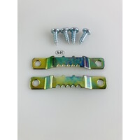 Ophanghaakjes Krokodil 48 x 8 mm 2 stuks met schroefjes