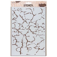 Stencil Gebarsten Aarde A4