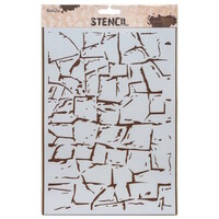 Stencil Stenen Muur A4