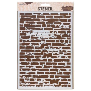 Stencil Bakstenen Muur A4 Stencil Bakstenen Muur A4
