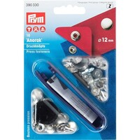 Vernietbare Drukknopen Anorak 12 mm Zilver 10 stuks