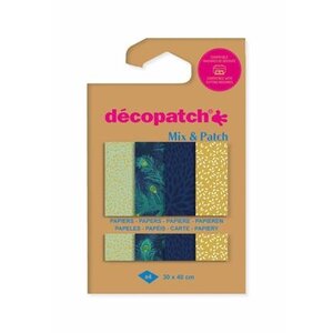 Décopatch Décopatch Decoupagepapier Gouden Pauw 4 vel