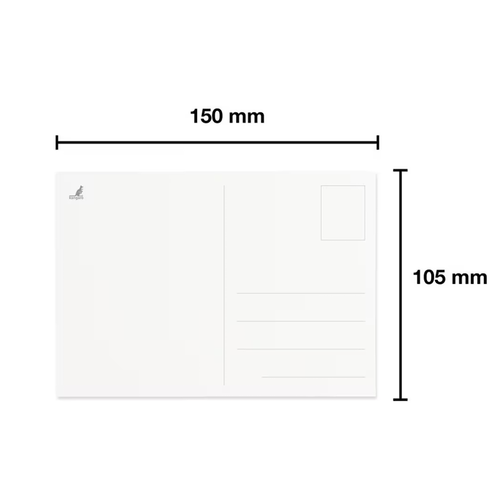 Kangaro Enkele postkaarten 105 x 150 mm 250 grams wit 50 stuksit 50 stuks