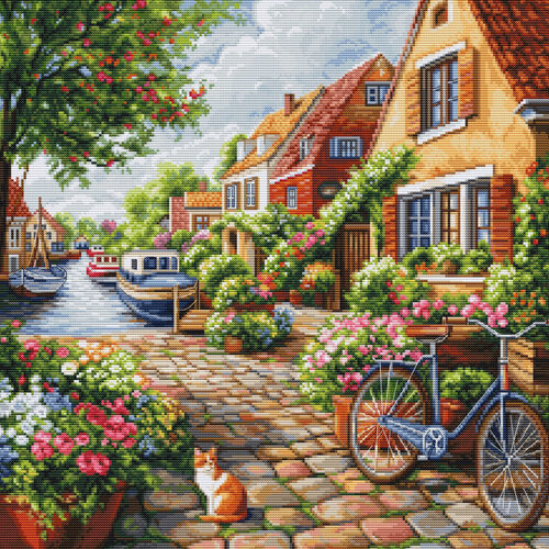 Riolis Riolis borduurpakket Summer Splendor 35 x 35 cm Riolis Riolis borduurpakket Summer Splendor 35 x 35 cm