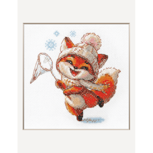 Riolis Riolis borduurpakket Playful Fox 15 x 15 cm Riolis Riolis borduurpakket Playful Fox 15 x 15 cm