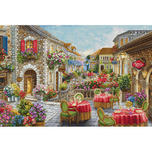 Luca S Luca S Borduurpakket Fiori Caffes 52 x 35 cm Luca S Luca S Borduurpakket Fiori Caffes 52 x 35 cm