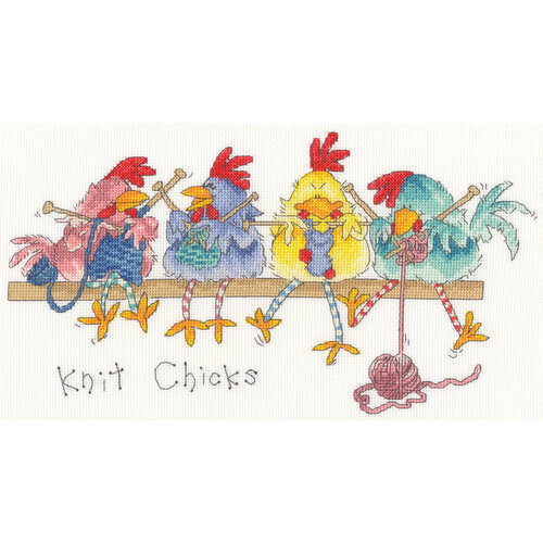 Bothy Threads Bothy Threads Borduurpakket Knit Chicks xms40 Bothy Threads Bothy Threads Borduurpakket Knit Chicks xms40