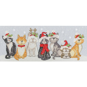 Bothy Threads Bothy Threads Borduurpakket Festive Felines xktb11