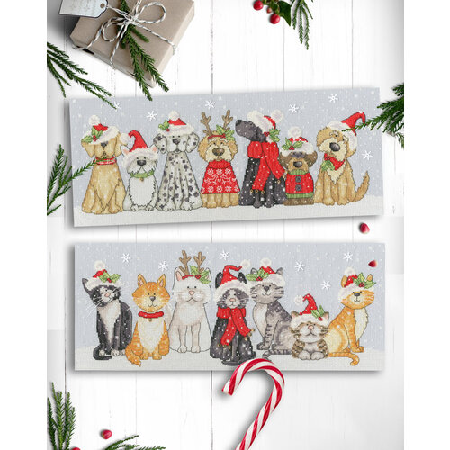 Bothy Threads Bothy Threads Borduurpakket Festive Felines xktb11