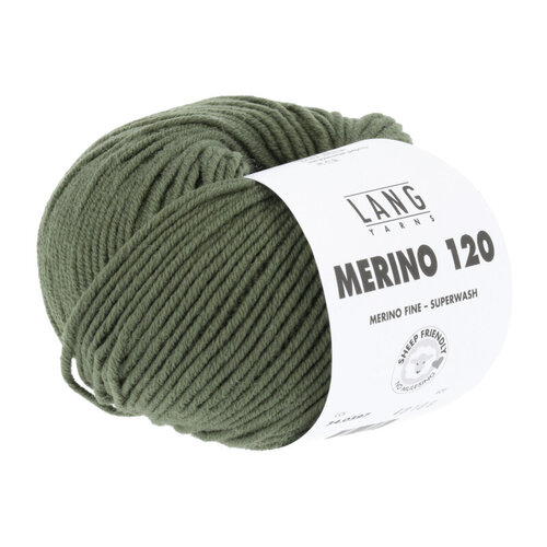 Lang Yarns Lang Yarns Merino 120 50 gram nr 397 Groen Lang Yarns Lang Yarns Merino 120 50 gram nr 397 Groen