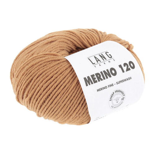 Lang Yarns Lang Yarns Merino 120 50 gram 511 Cognac Lang Yarns Lang Yarns Merino 120 50 gram 511 Cognac