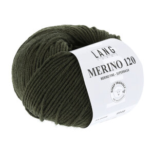 Lang Yarns Lang Yarns Merino 120 50 gram 498 Lodengroen