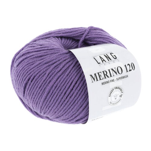 Lang Yarns Lang Yarns Merino 120 50 gram 446 Lila Paars Lang Yarns Lang Yarns Merino 120 50 gram 446 Lila Paars