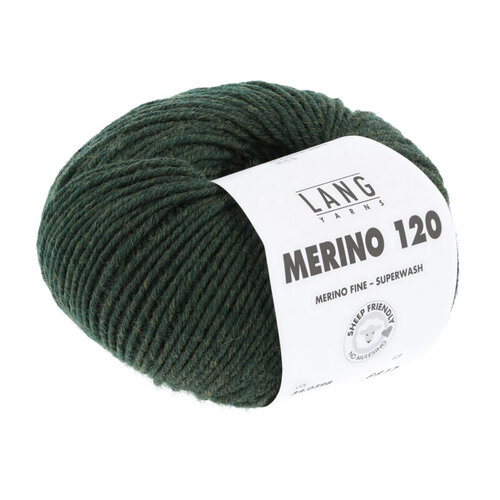 Lang Yarns Lang Yarns Merino 120 50 gram Olijf Chante Claire 398 Lang Yarns Lang Yarns Merino 120 50 gram Olijf Chante Claire 398