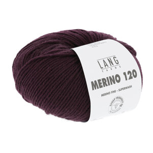 Lang Yarns Lang Yarns Merino 120 50 gram Aubergine 390