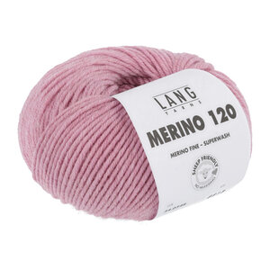 Lang Yarns Lang Yarns Merino 120 50 gram nr 348 Roze Melange