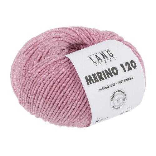 Lang Yarns Lang Yarns Merino 120 50 gram nr 348 Roze Melange Lang Yarns Lang Yarns Merino 120 50 gram nr 348 Roze Melange