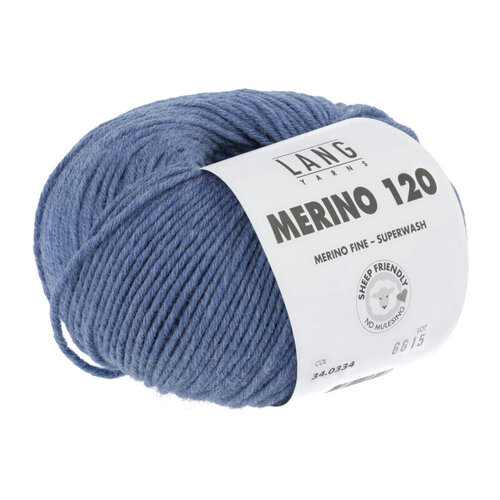 Lang Yarns Lang Yarns Merino 120 50 gram Jeans middel melange 334 Lang Yarns Lang Yarns Merino 120 50 gram Jeans middel melange 334