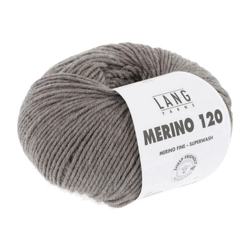 Lang Yarns Lang Yarns Merino 120 50 gram Donkerbeige Melange 326 Lang Yarns Lang Yarns Merino 120 50 gram Donkerbeige Melange 326