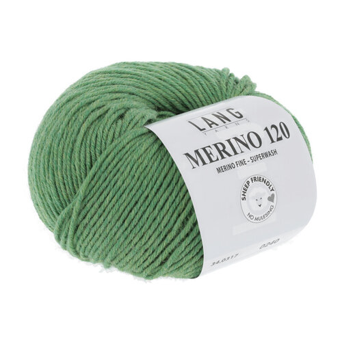Lang Yarns Lang Yarns Merino 120 50 gram Groen Melange 317 Lang Yarns Lang Yarns Merino 120 50 gram Groen Melange 317