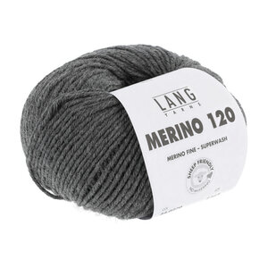 Lang Yarns Lang Yarns Merino 120 50 gram Donkergrijs Melange 270