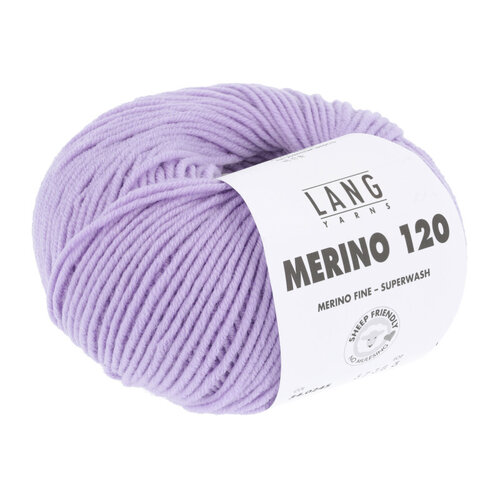 Lang Yarns Lang Yarns Merino 120 50 gram Lilac Licht 245 Lang Yarns Lang Yarns Merino 120 50 gram Lilac Licht 245