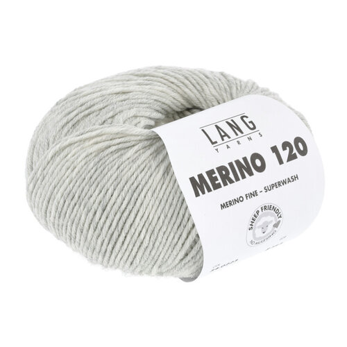 Lang Yarns Lang Yarns Merino 120 50 gram Lichtgrijs Melange 223 Lang Yarns Lang Yarns Merino 120 50 gram Lichtgrijs Melange 223
