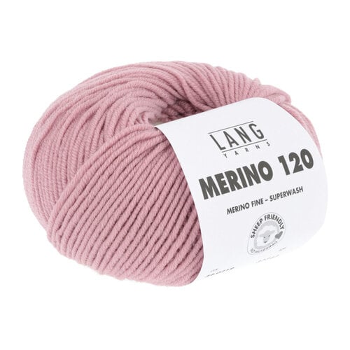 Lang Yarns Lang Yarns Merino 120 50 gram Rose 219 Lang Yarns Lang Yarns Merino 120 50 gram Rose 219