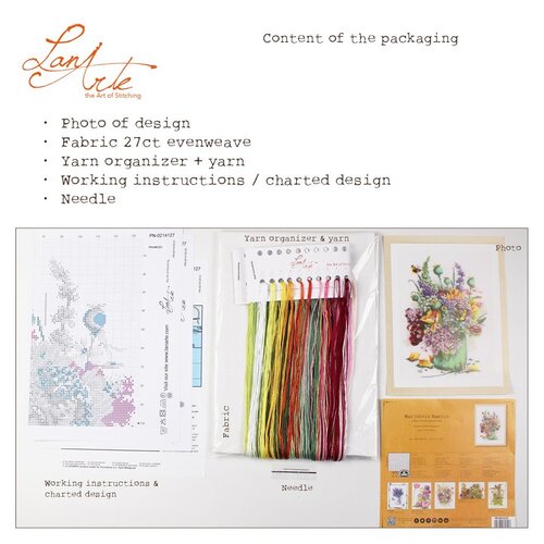 Lanarte Lanarte Borduurpakket Kleurig bloemenboeket PN-0214127