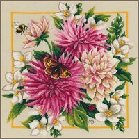 Lanarte Borduurpakket Roze dahlia PN-0207467