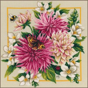 Lanarte Lanarte Borduurpakket Roze dahlia PN-0207467