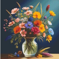 Pixelhobby Patroon 5828 Veldbloemen in een vaas