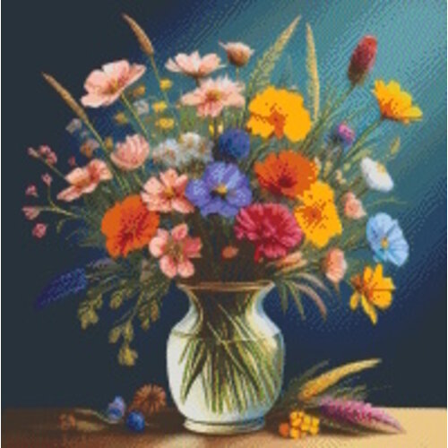 PixelHobby Pixelhobby Patroon 5828 Veldbloemen in een vaas PixelHobby Pixelhobby Patroon 5828 Veldbloemen in een vaas