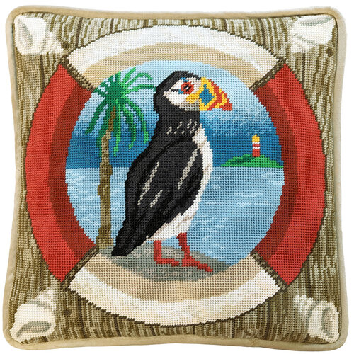 Bothy Threads Bothy Threads Petit Point Borduurkussen Land Ho TVW02 Bothy Threads Bothy Threads Petit Point Borduurkussen Land Ho TVW02