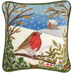Bothy Threads Bothy Threads Petit Point Borduurkussen When Robins Appear  tvw04