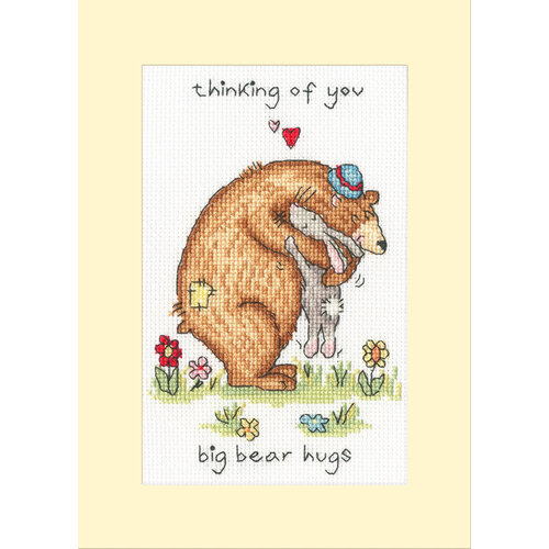 Bothy Threads Bothy Threads Borduurkaart Big Bear Hugs Bothy Threads Bothy Threads Borduurkaart Big Bear Hugs