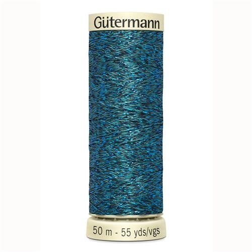 Gutermann Gutermann Metallic Garen 50 meter Blauw 483 Gutermann Gutermann Metallic Garen 50 meter Blauw 483