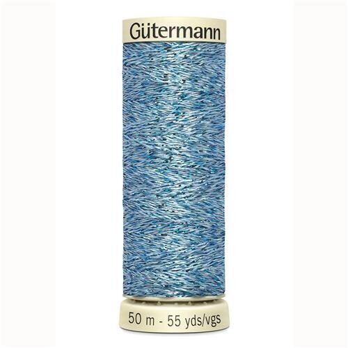 Gutermann Gutermann Metallic Garen 50 meter Blauw 143 Gutermann Gutermann Metallic Garen 50 meter Blauw 143